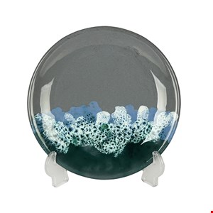پیش دستی سرامیکی 6 عدد طرح شره ای طوسی